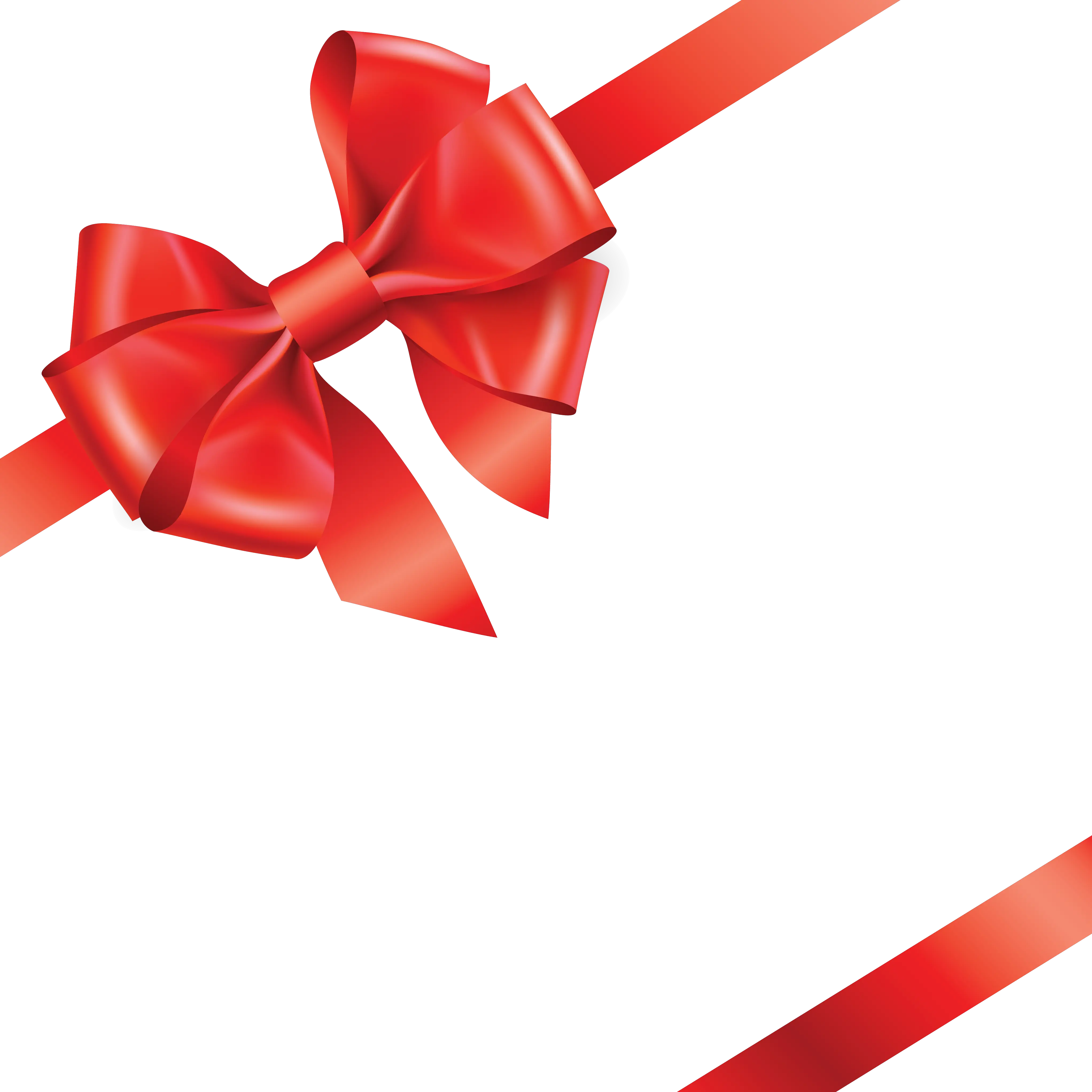 red ribbon bow PNG