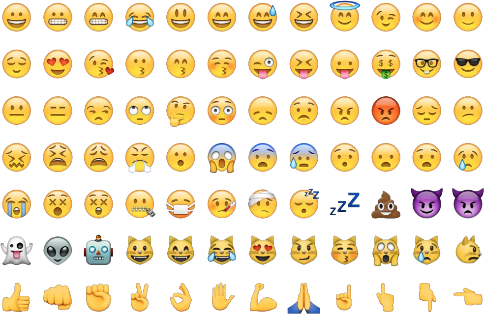 Este Pack Contém Todos Os Emojis Do Whatsapp Em Formato All Face Emojis