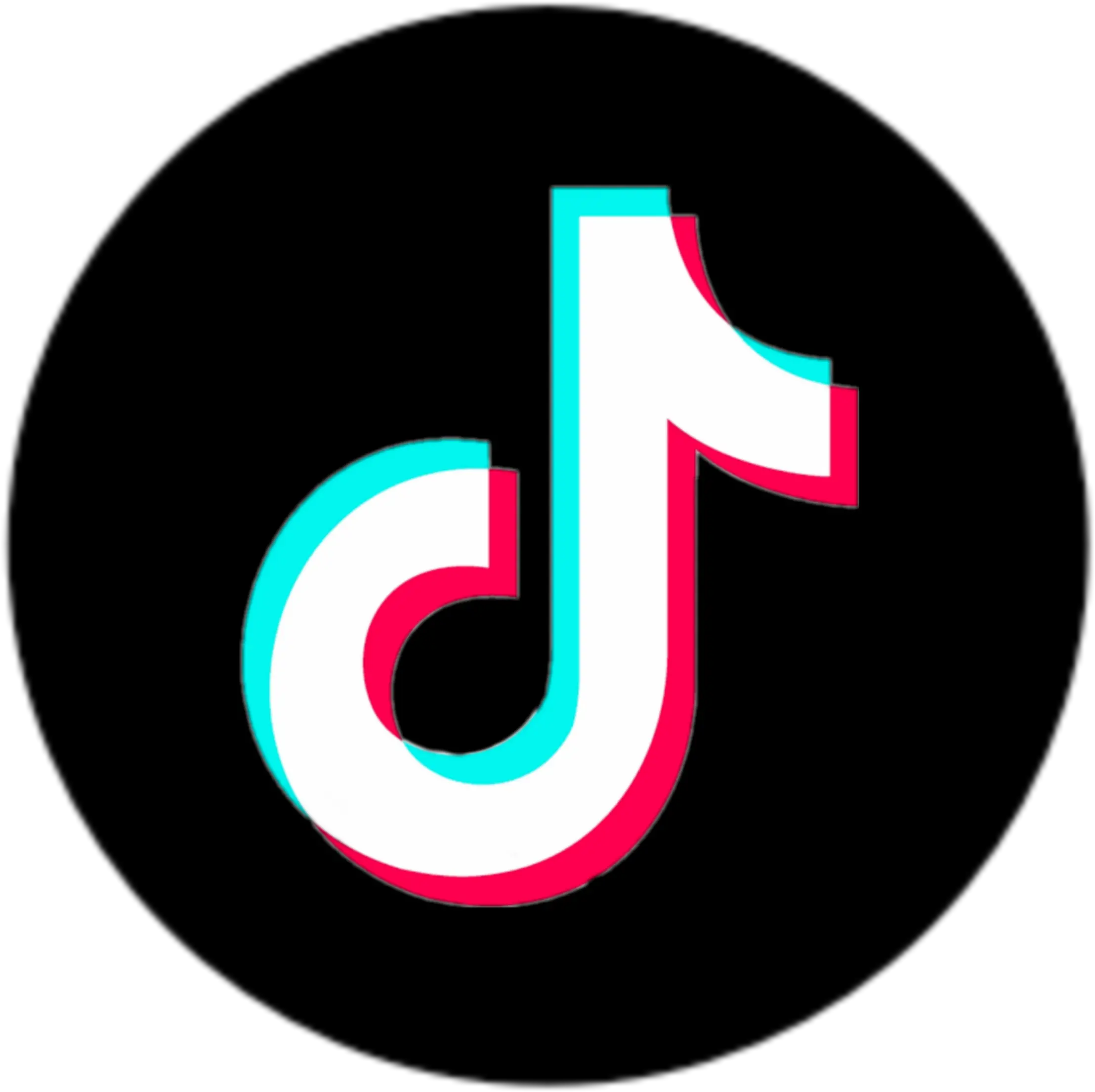 tiktok logo kreis circle black white Black Tick Tock Logo Png