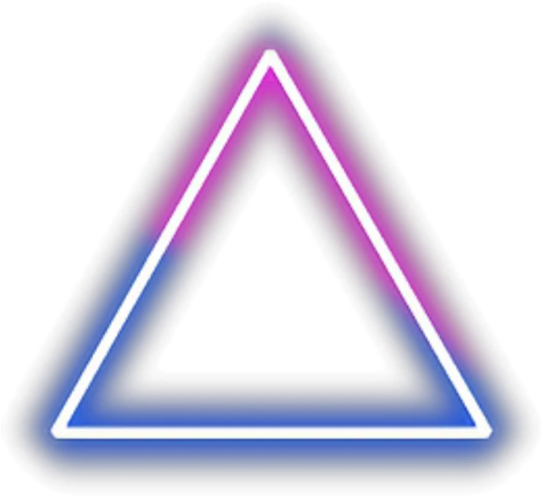 neon triangle light pink blue Neon Triangle Png