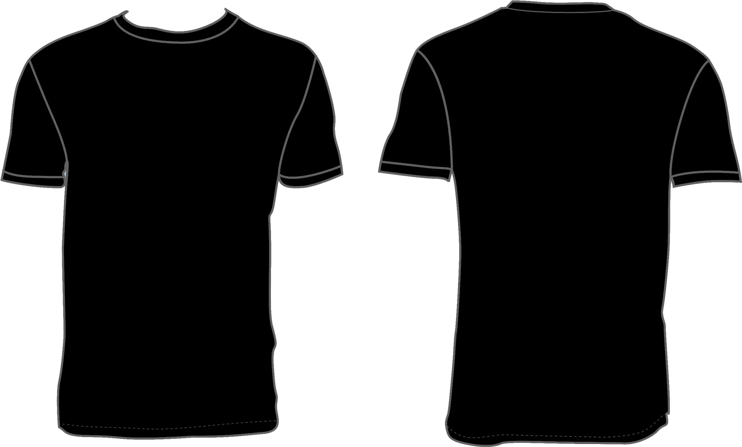 Black Shirt Template Png Clipart