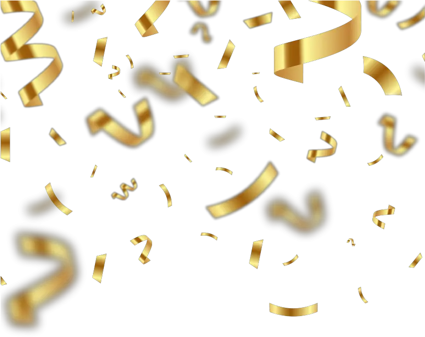 Golden Confetti With Blur Png Image Confeti Dorado Png