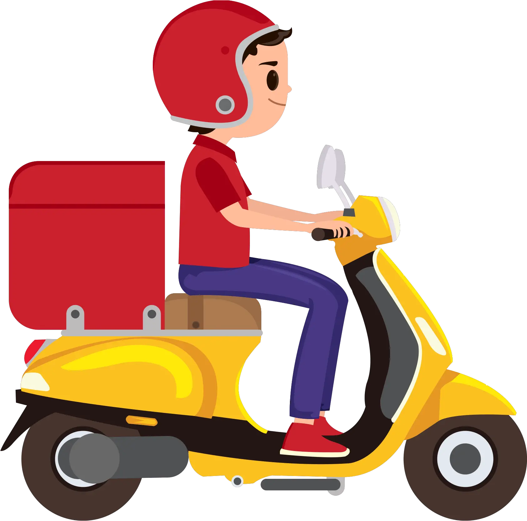 Transparent Delivery Png Delivery Boy With Bike