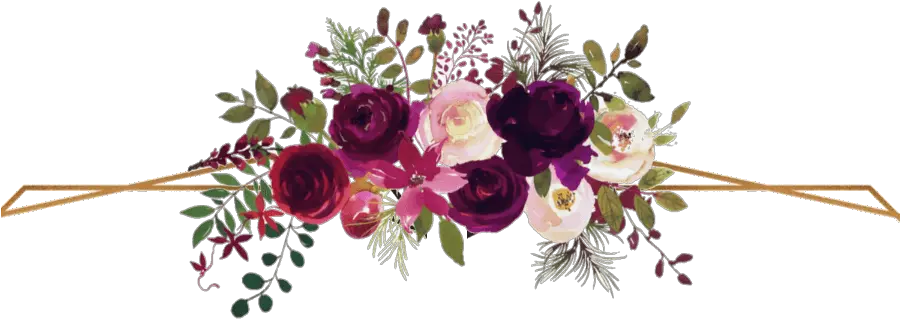 Burgundy Watercolor Flowers Free