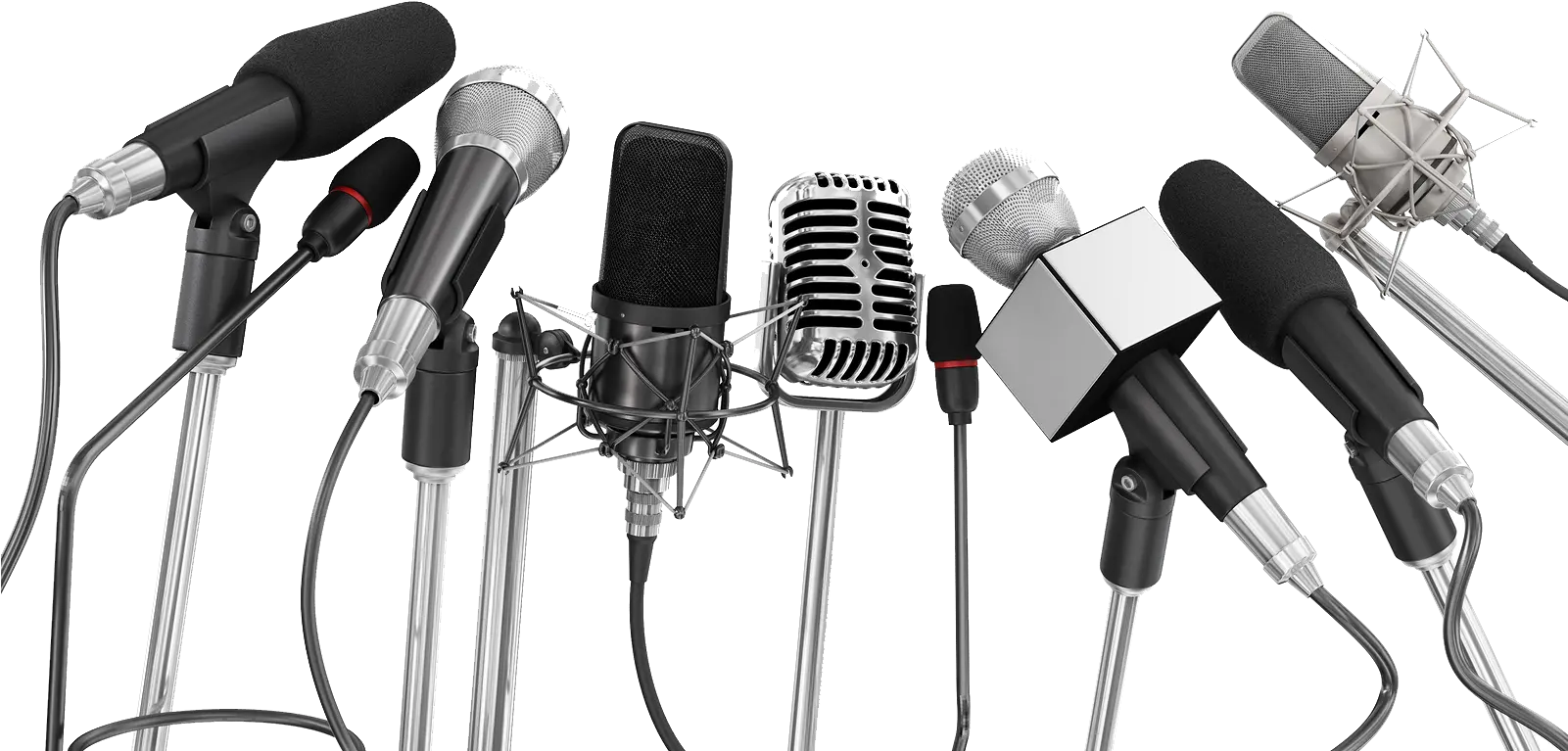 Transparent Press Conference Clipart Press Conference Mics Png