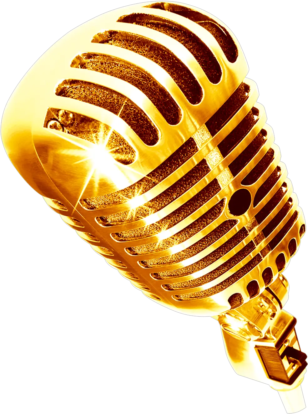 Gold Mic Png Golden Microphone Png