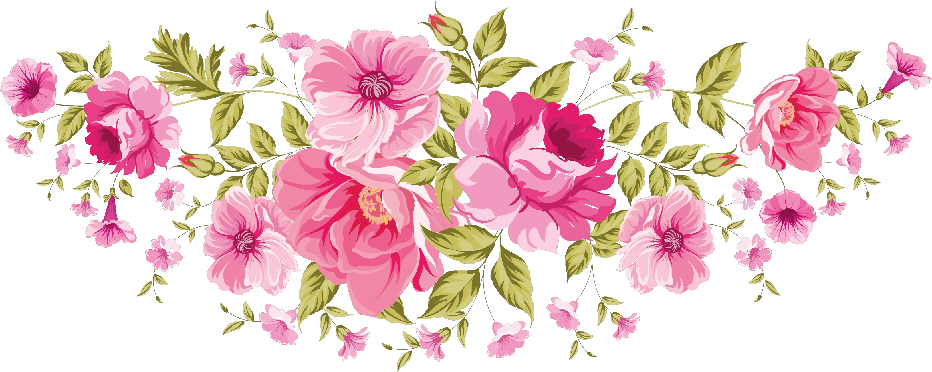 Pink Flower Vector Png