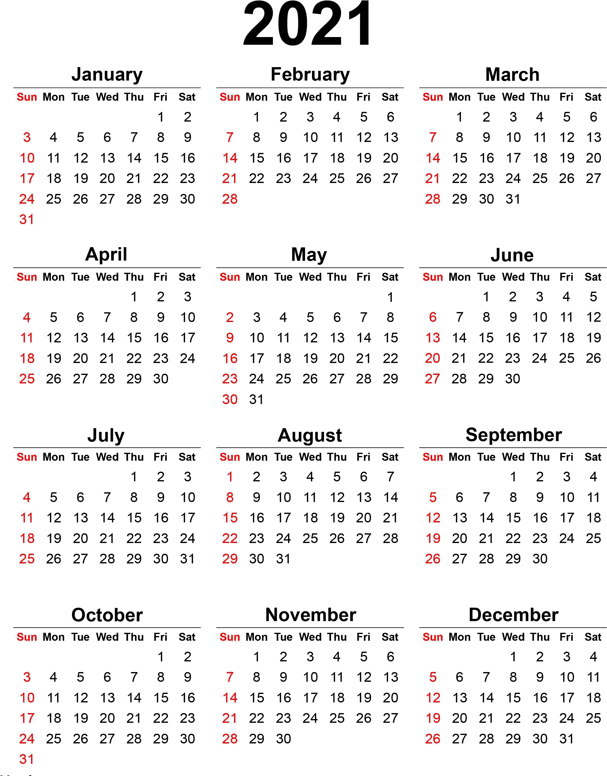 Calendar 2021 Transparent Background Png 2020 Printable Calendar Cute