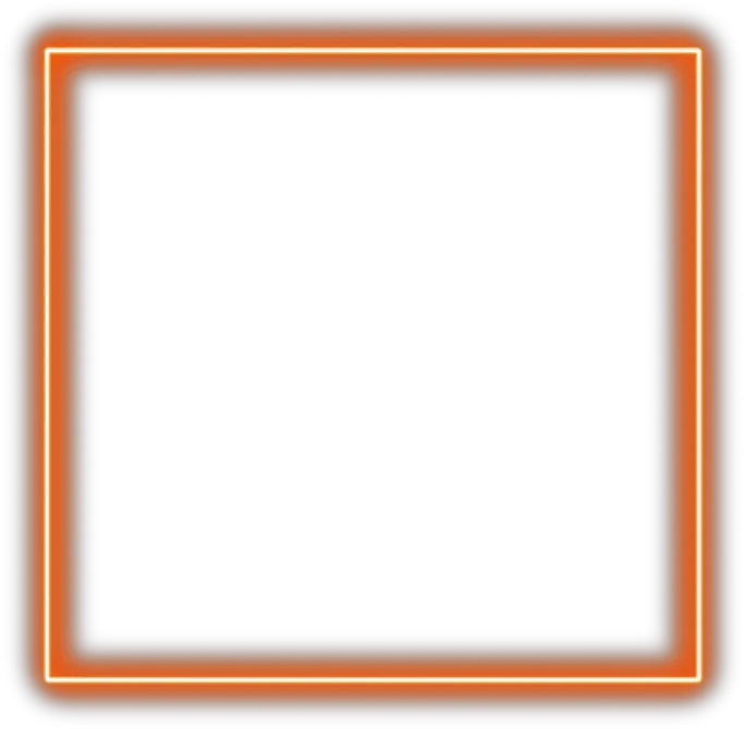 neon square freetoedit frame orange border geometric Orange Frame Transparent