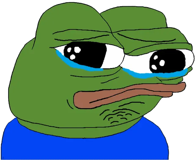 Crying Pepe Png