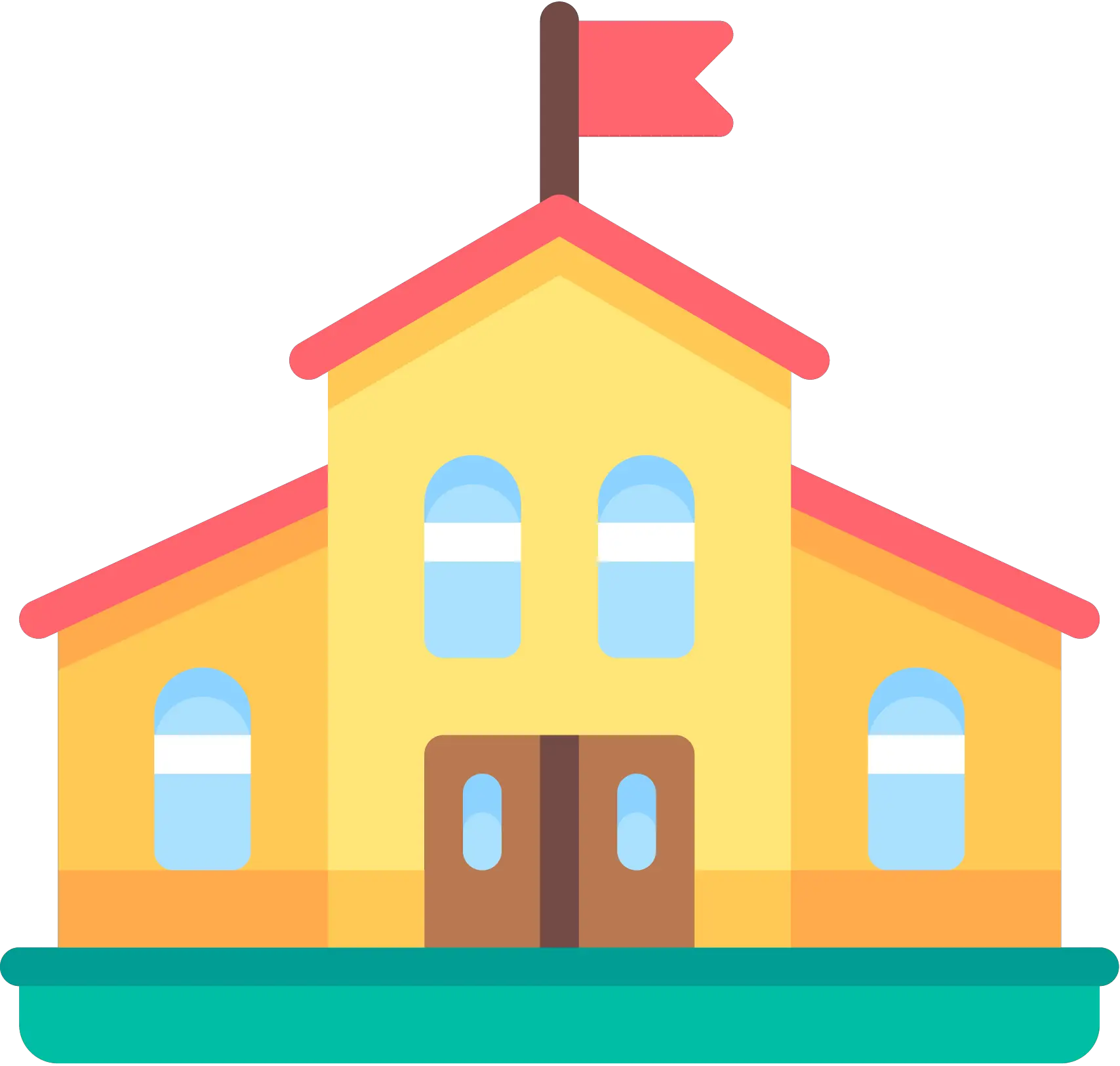 Transparent Background School Icon