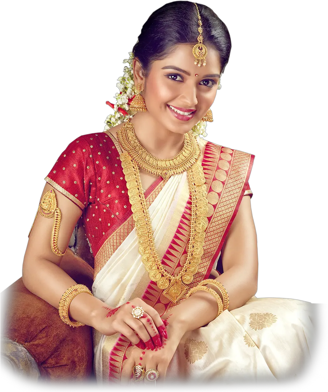 Bridal South Indian Saree For Bride