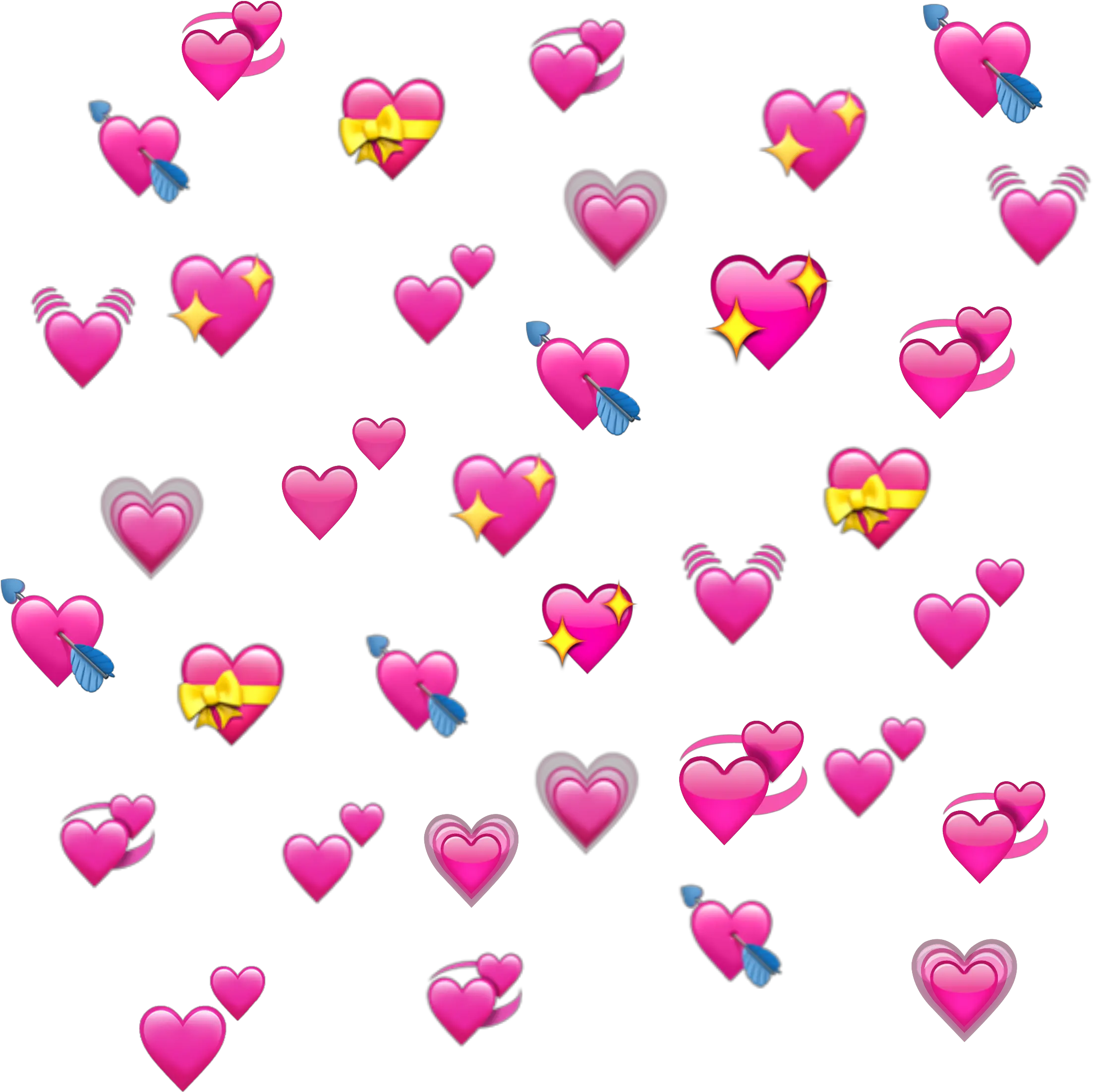 hearts heart emoji emojis heartemoji edit edits Transparent Heart Emoji Background