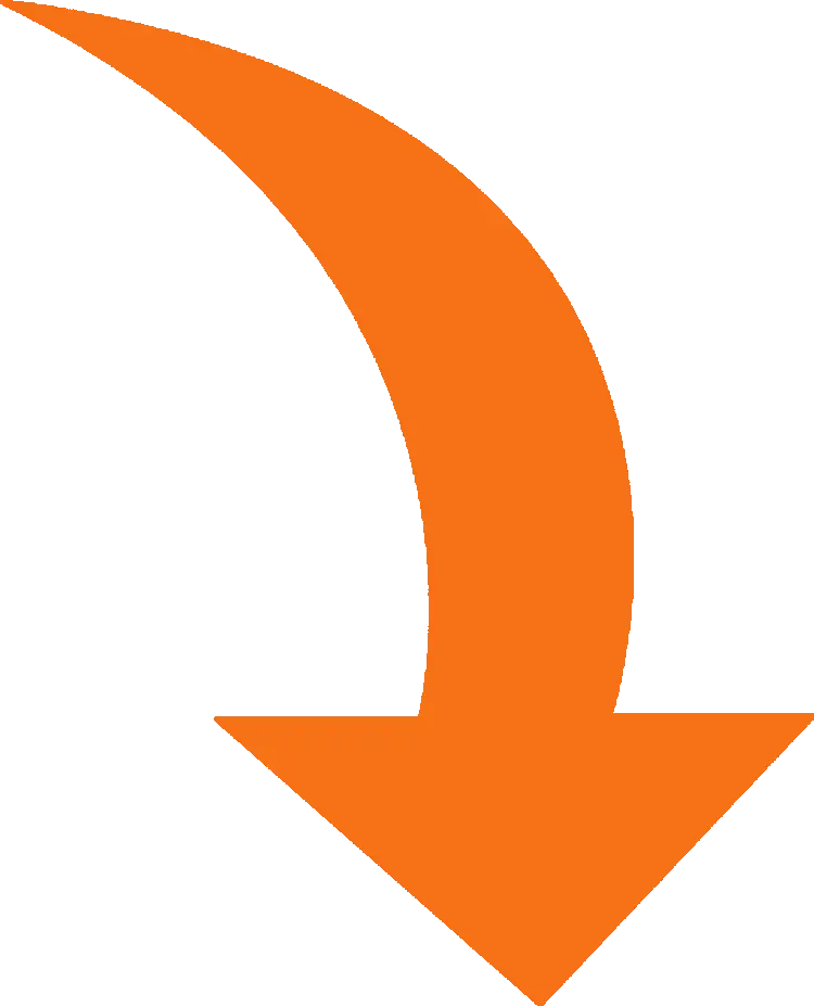 Transparent Curved Arrow Png Transparent Curved Orange Arrow Png