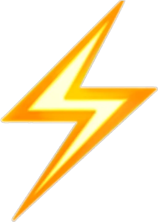 Transparent Rayo Png Iphone Lightning Bolt Emoji