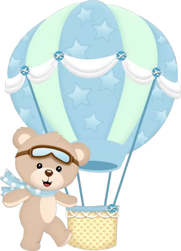 Teddy Bear Hot Air Balloon Clipart