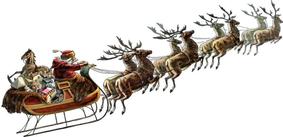 Santa Sleigh Png Images Free Download Santa Sleigh Png Transparent Background