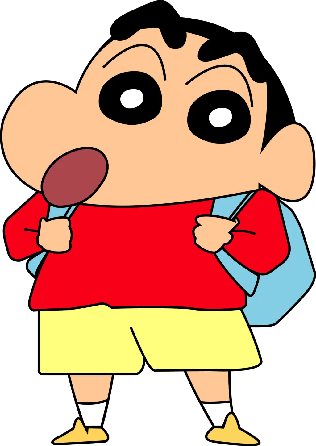 Shin Chan With Backpack Image Crayon Shin Chan And Shin Chan