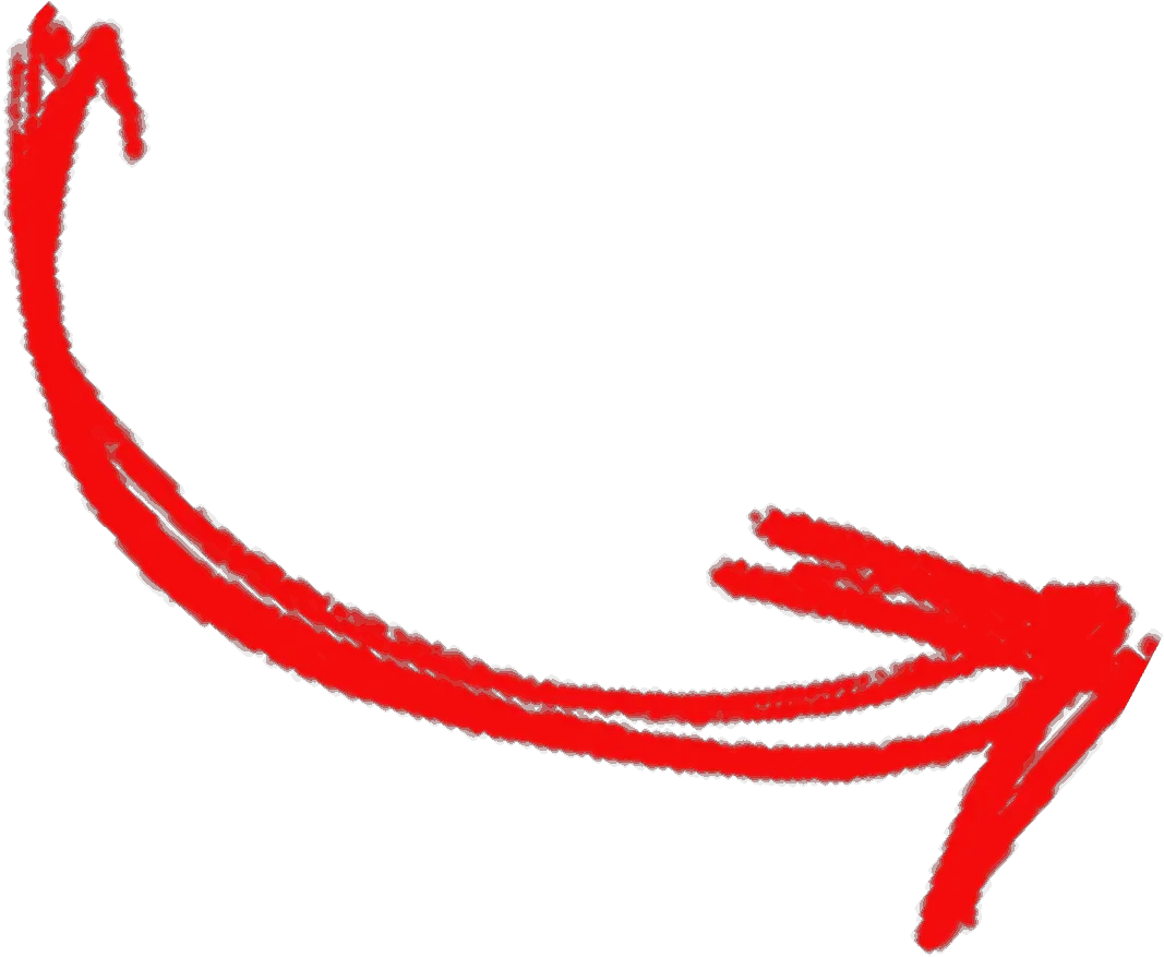 Hand Drawn Red Arrow Png