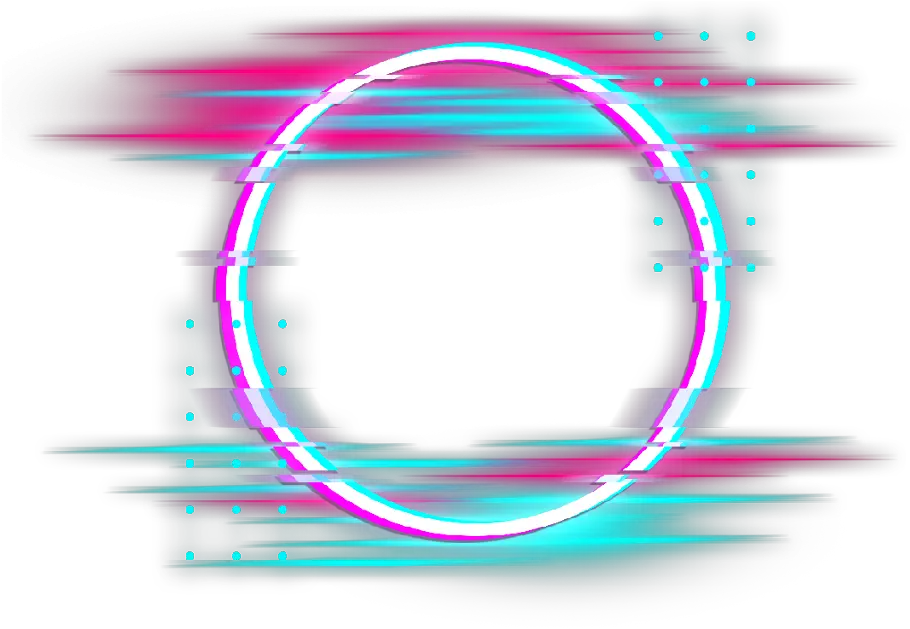 circle round glitch border neon error geometric Transparent Glitch Png