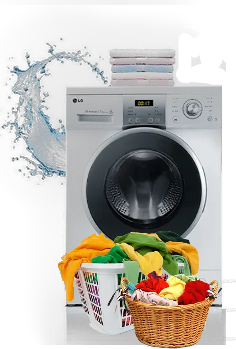 Washing Machine With Clothes Png