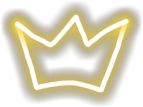 neon crown yellow Emblem