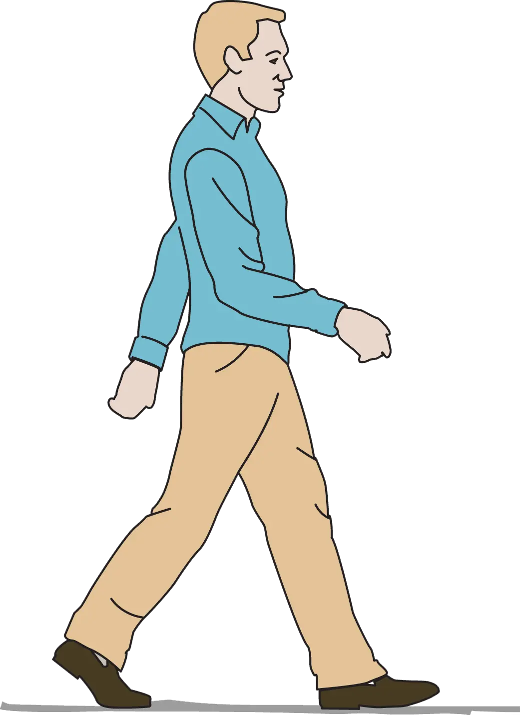 Cartoon Guy Walking Png Walking Man Cartoon Png