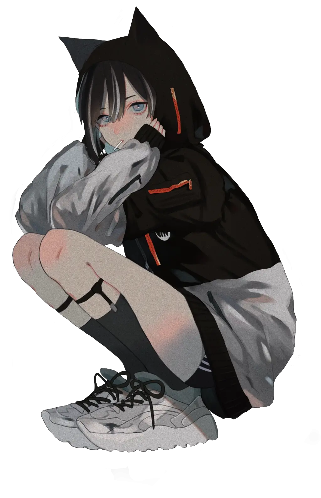 anime girl street japan trash trashgang hypebeast Neko Anime Kawaii Girl