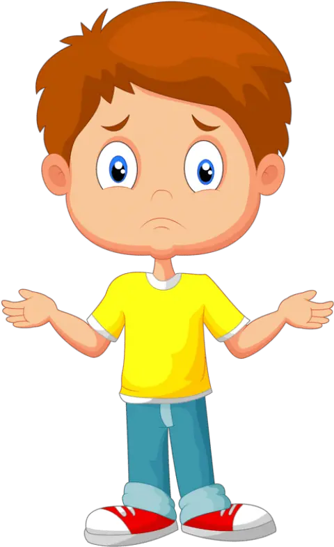 Transparent Confused Child Clipart Confused Kid Cartoon