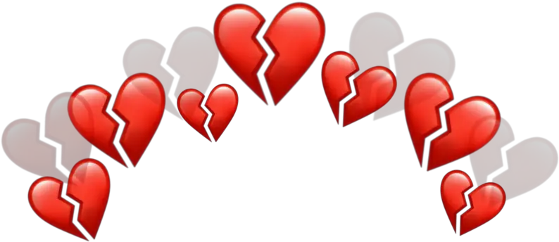 broken Heart heart tumblr hearts sticker emojis Broken Crown Black Hearts