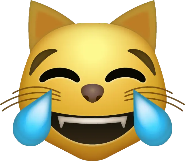 Transparent Laughter Clipart Laughing Cat Emoji