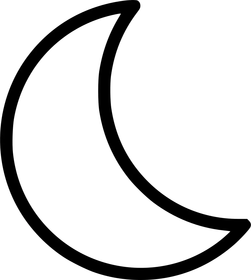 Transparent Crescent Moon Clipart Png Half Moon Cartoon Black And White