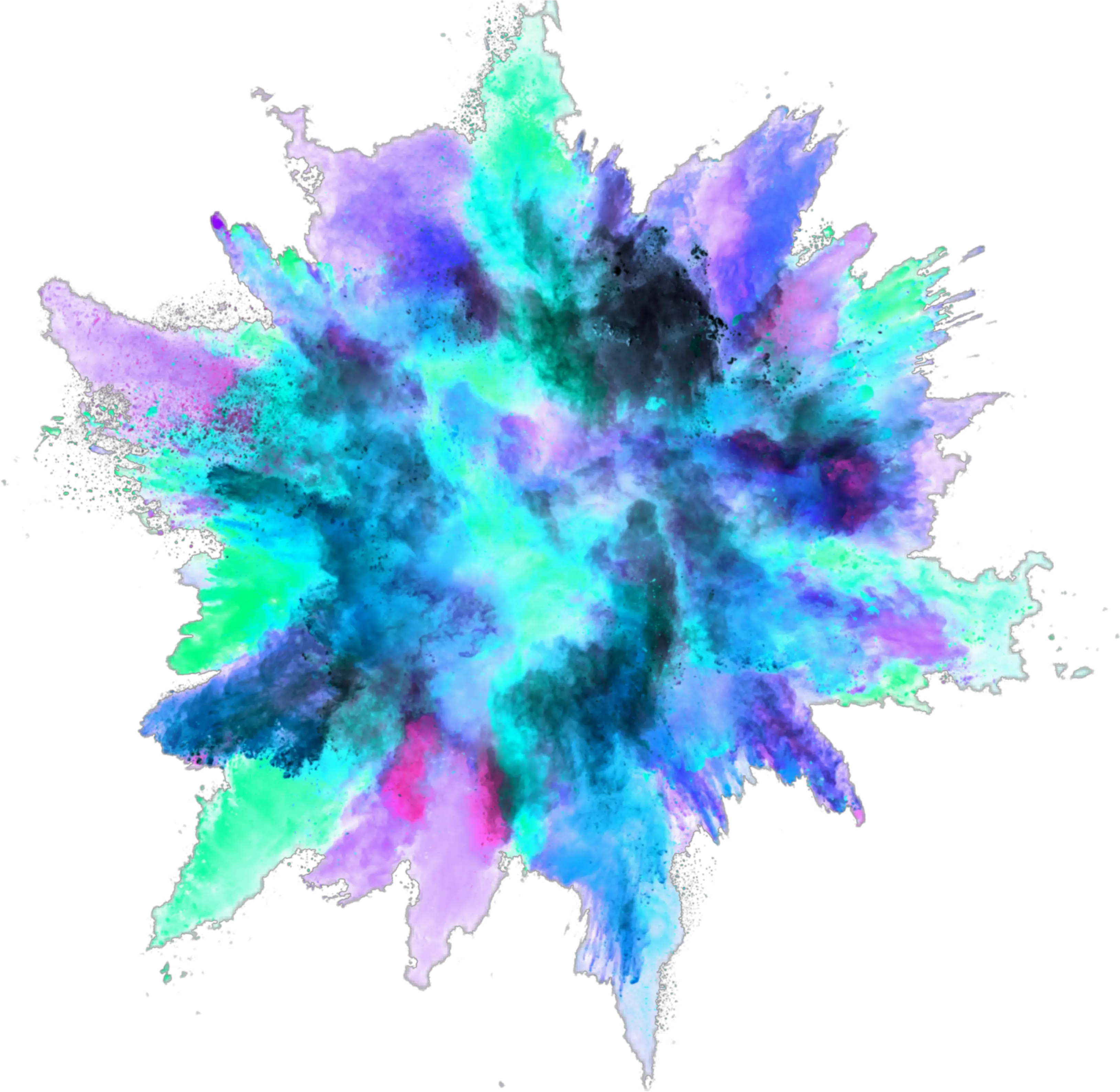 colorful stiker smoke splash colorfulsmoke color Paint Powder Explosion Png