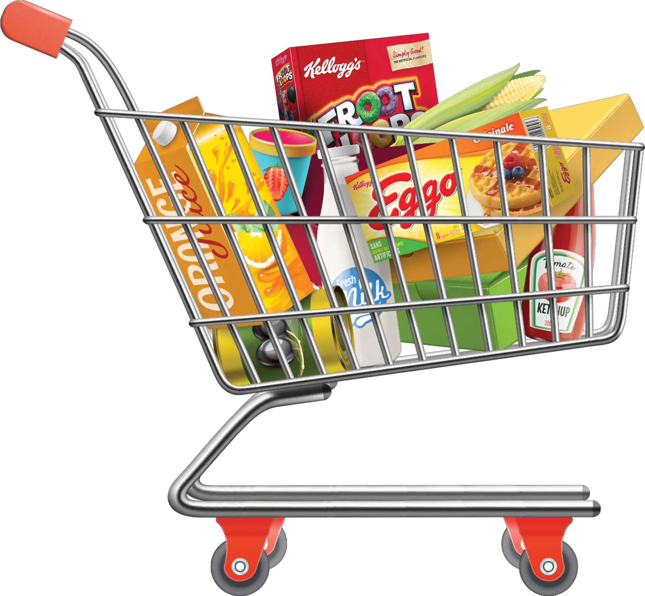 Groceries Shopping Cart Png