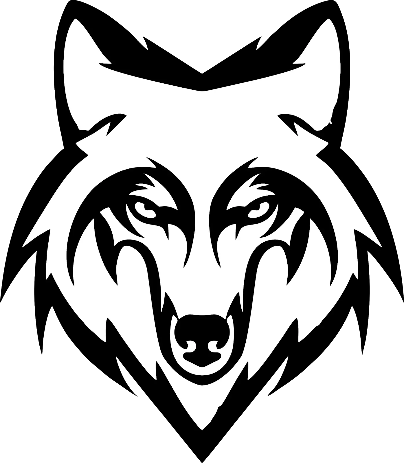 Vector Wolf Wolf Black And White Png- Wolf Head Black And White