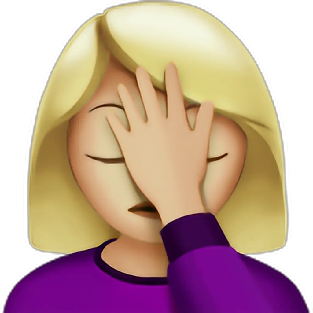 Facepalm Woman Emoji