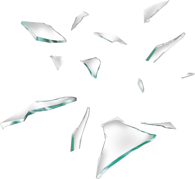 Broken Glass Shards Transparent