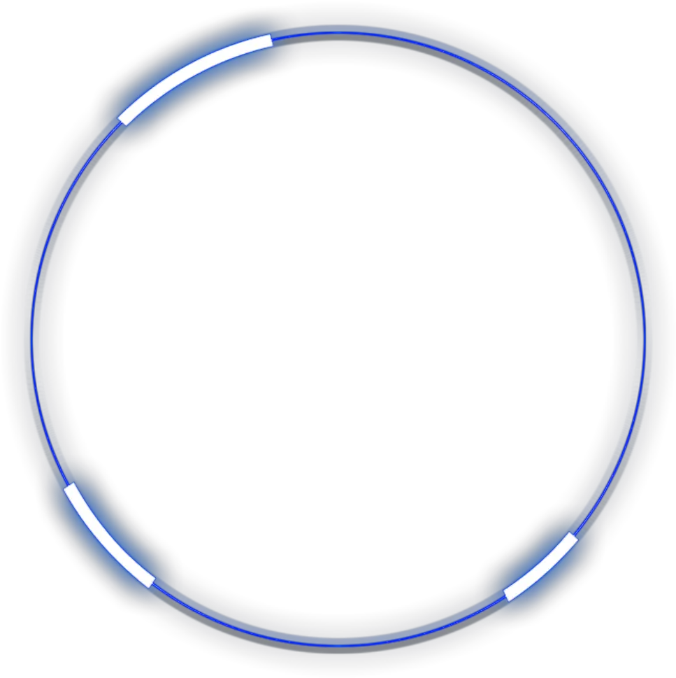 neon round blue freetoedit circle frame border Blue Circle Png Transparent