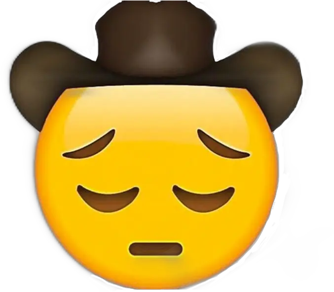 Sad Cowboy Emoji Flosocial Old Town Road Emoji