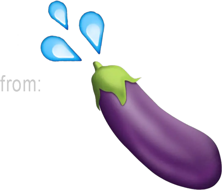 Eggplant Emoji No Background