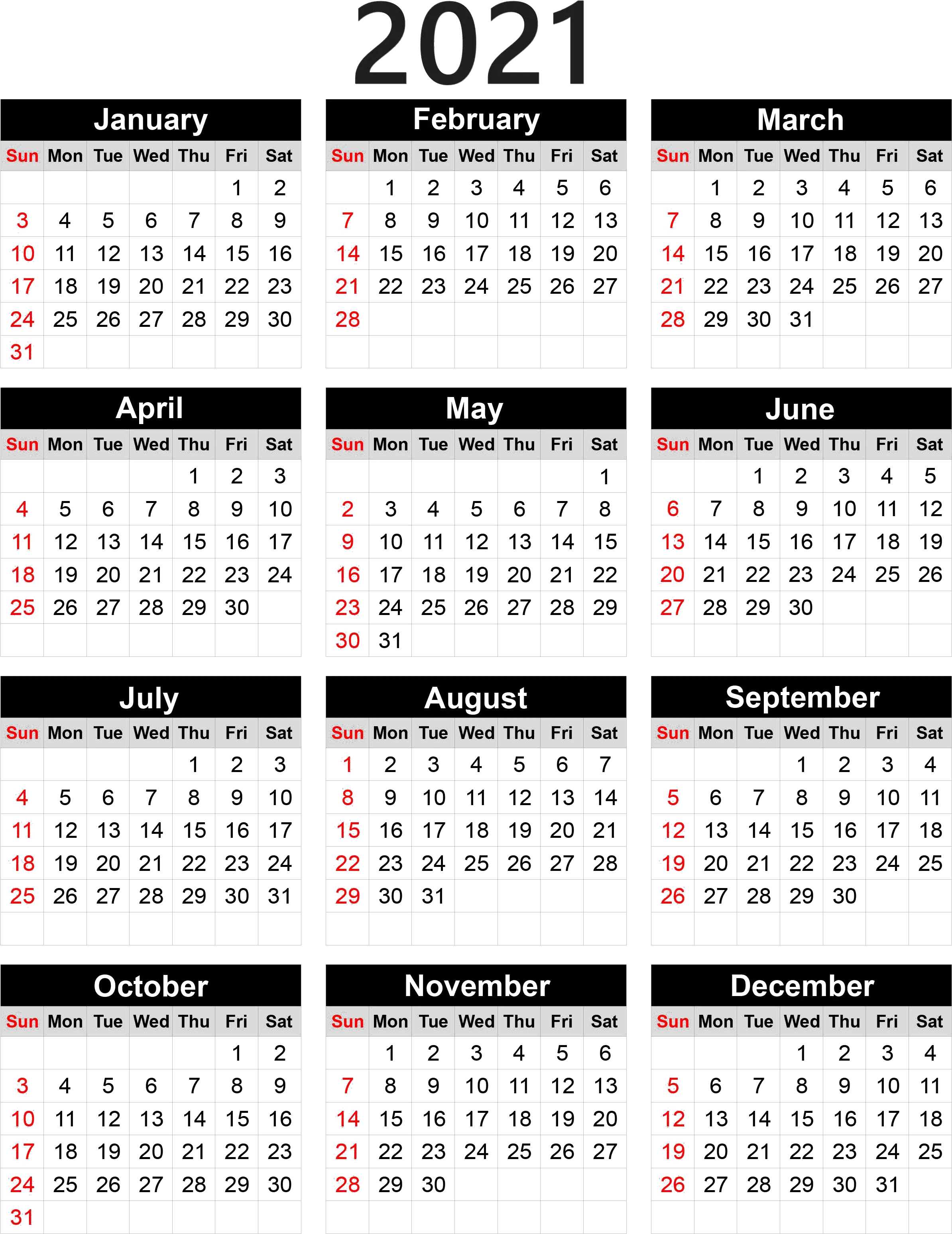 Calendar 2021 Png Pocket Calendar 2020 Printable