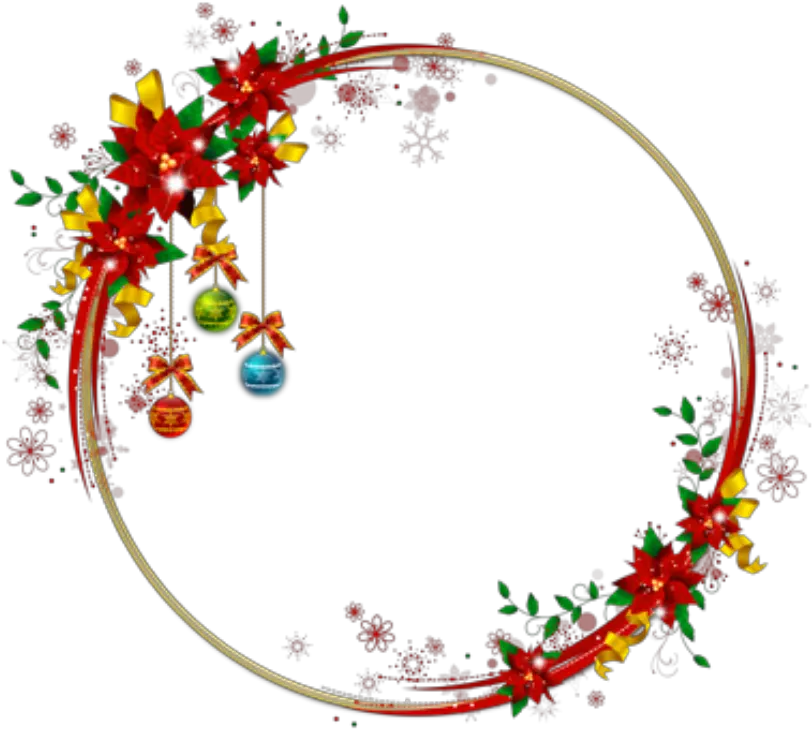 Merry Christmas Circle Border