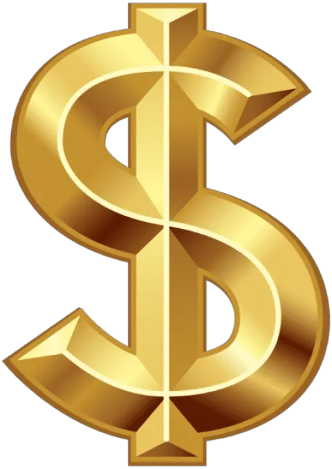 Transparent Money Sign Clipart Gold Dollar Sign Transparent Background