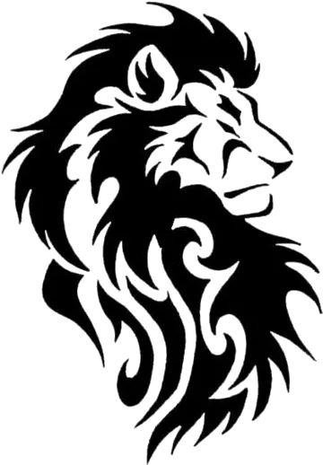 Black Lion Tattoos Png Transparent Background Tribal Lion Tattoo Designs