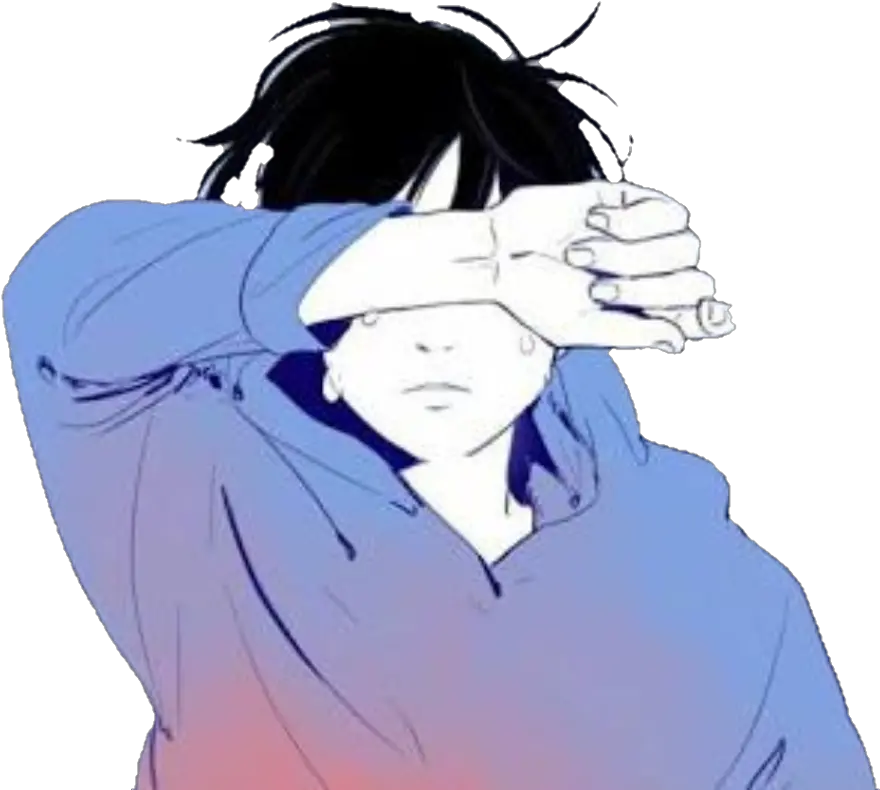 blue sad aesthetics blueaesthetic cry boy lost Aesthetic Anime Boys Sad