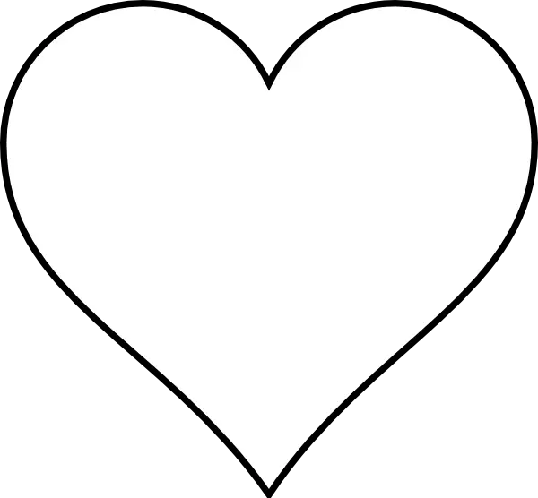 Blank Heart Clip Art White Love Heart Vector