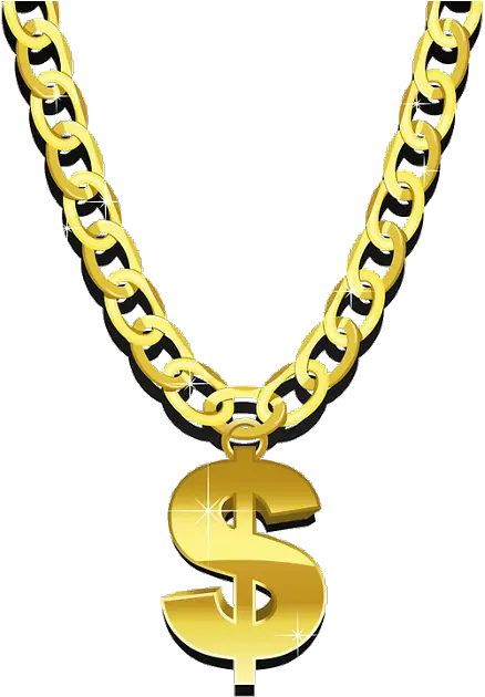 Bib T Shirt Gold Necklace Chain Gold Chain Cartoon Png