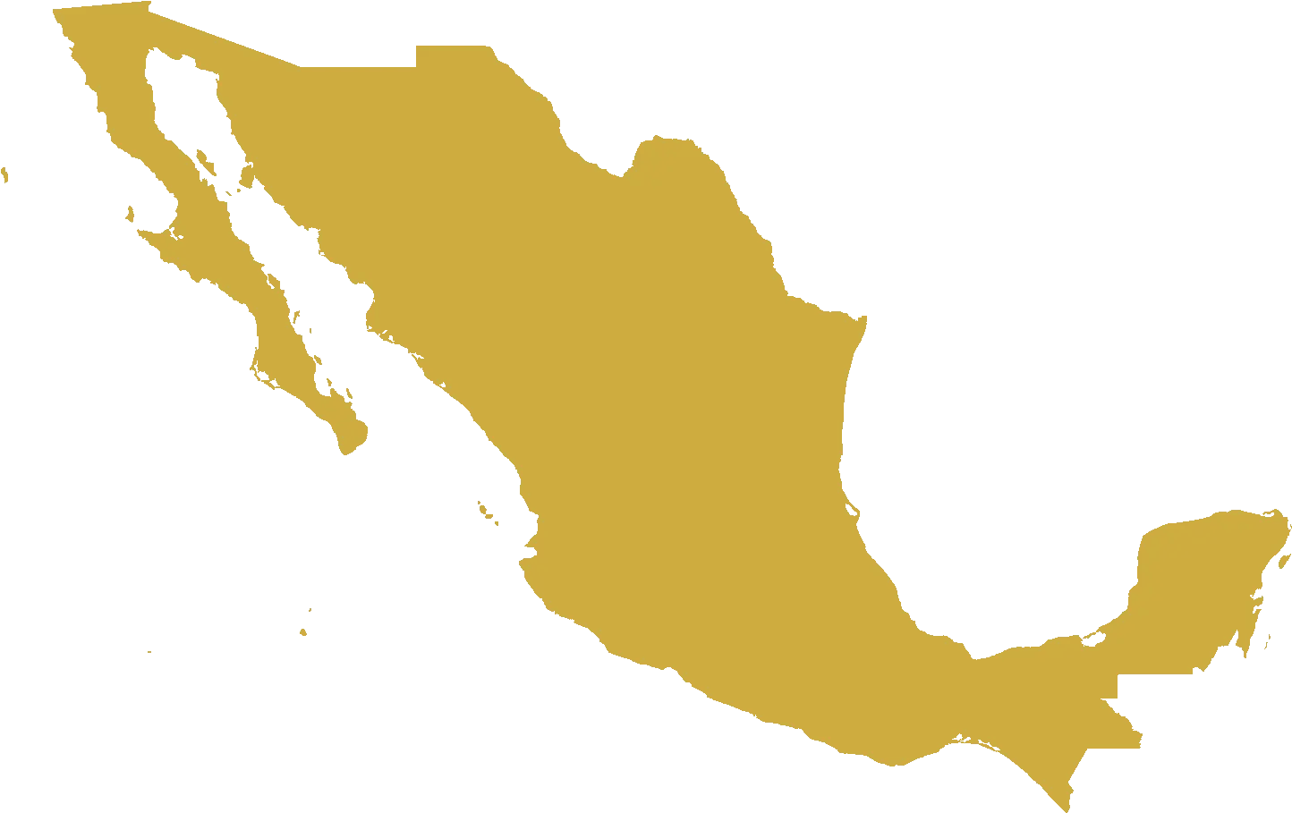 Transparent Mexico Outline Png Vector Mapa De Mexico Png