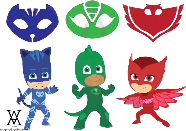 Pj Mask Free Clipart Vector Instant Transparent Png Printable Pj Masks Owlette