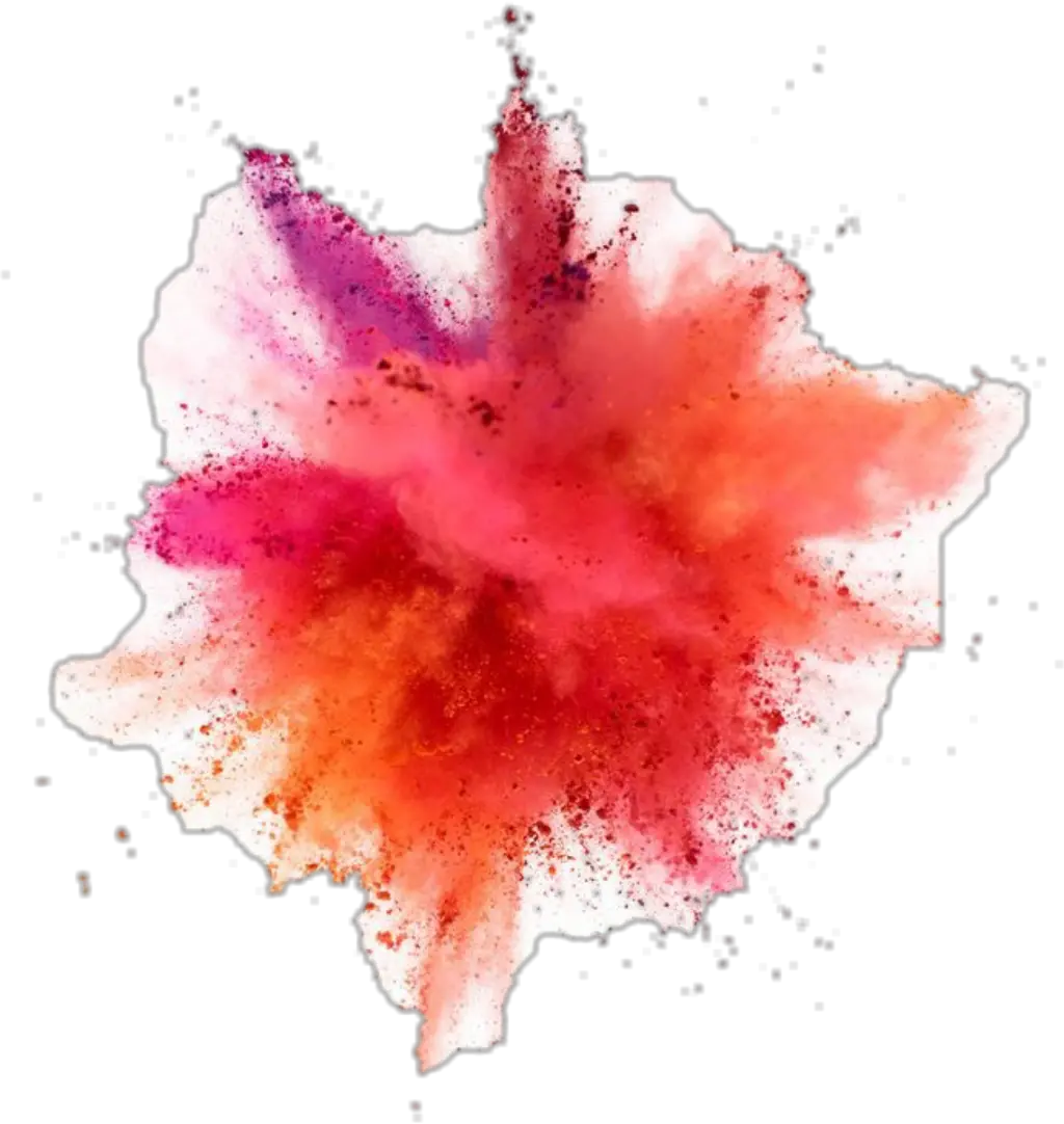 The Explosion Of Color Paint Powder Explosion Png